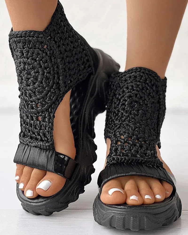 Knit Circle Sandals