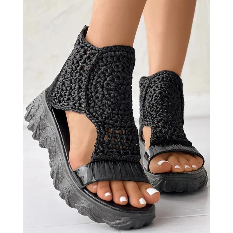 Knit Circle Sandals