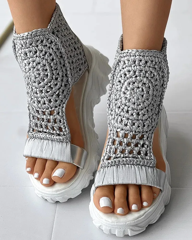 Knit Circle Sandals