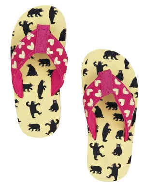 Little Blue House by Hatley Pretty Bears Kids' Flip Flops