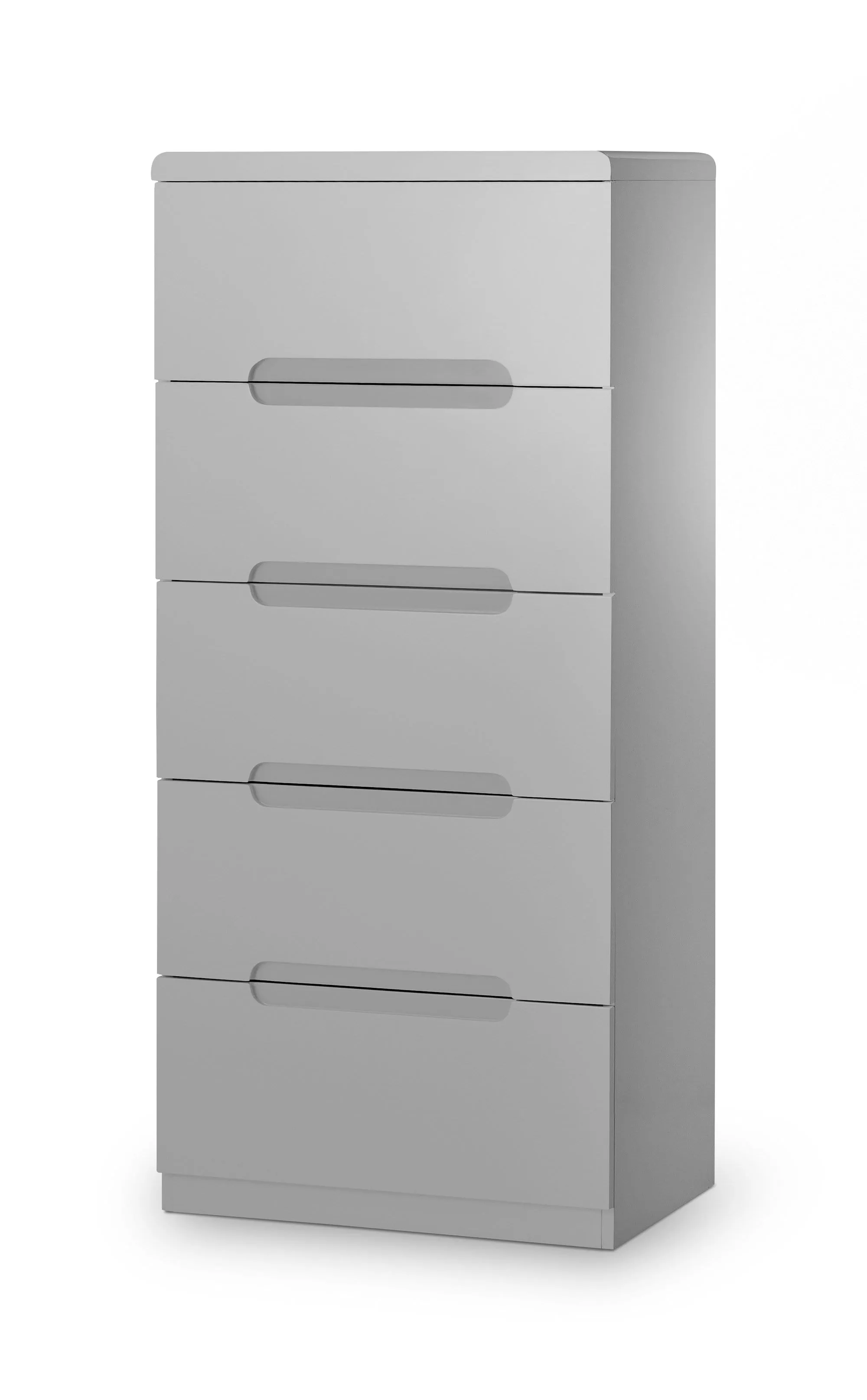 Manhattan 5 Drawer Narrow Chest - Grey