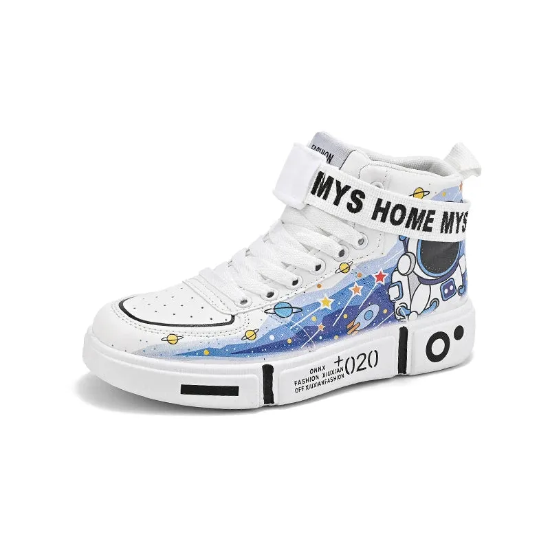 Men's Anime Sneakers, Fashion Cartoon Skateboard Shoes, Women's Hip Hop Casual Sneakers, Kid's High Top Vulcanized Shoes