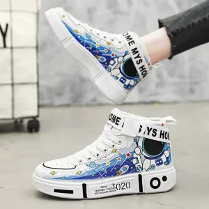 Men's Anime Sneakers, Fashion Cartoon Skateboard Shoes, Women's Hip Hop Casual Sneakers, Kid's High Top Vulcanized Shoes