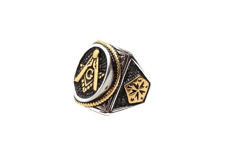 Men's Gold Templar Masonic Ring