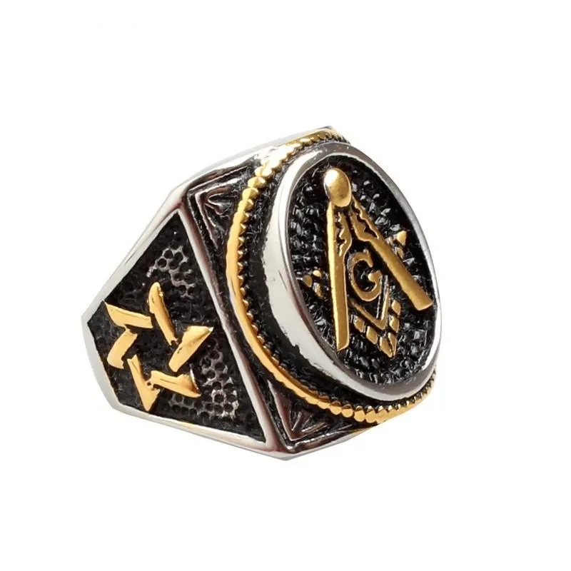 Men's Gold Templar Masonic Ring