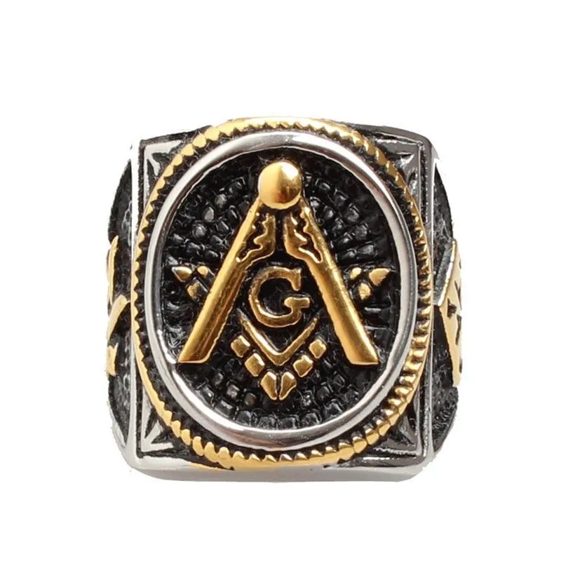 Men's Gold Templar Masonic Ring