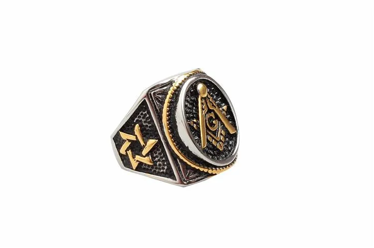 Men's Gold Templar Masonic Ring