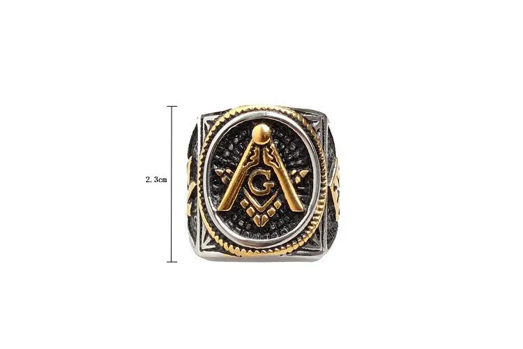 Men's Gold Templar Masonic Ring