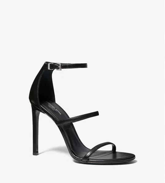 Michael Kors Nadege Leather Sandals, black