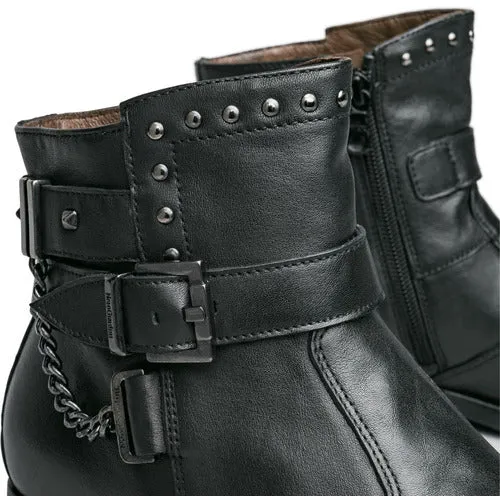 NeroGiardini Leather Ankle Boots with Chain and Stud Detail