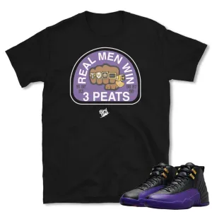 RETRO 12 FIELD PURPLE "Real Men" SHIRT