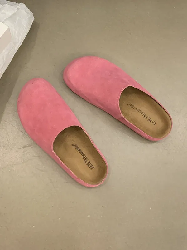 Round-Toe Split-Joint Flat Shoes Slippers&Mules