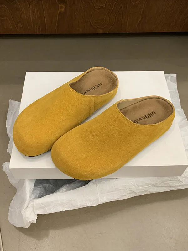 Round-Toe Split-Joint Flat Shoes Slippers&Mules