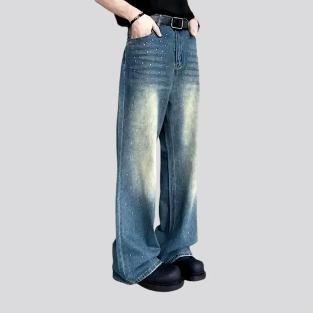 Sanded boho vintage fit men's jeans