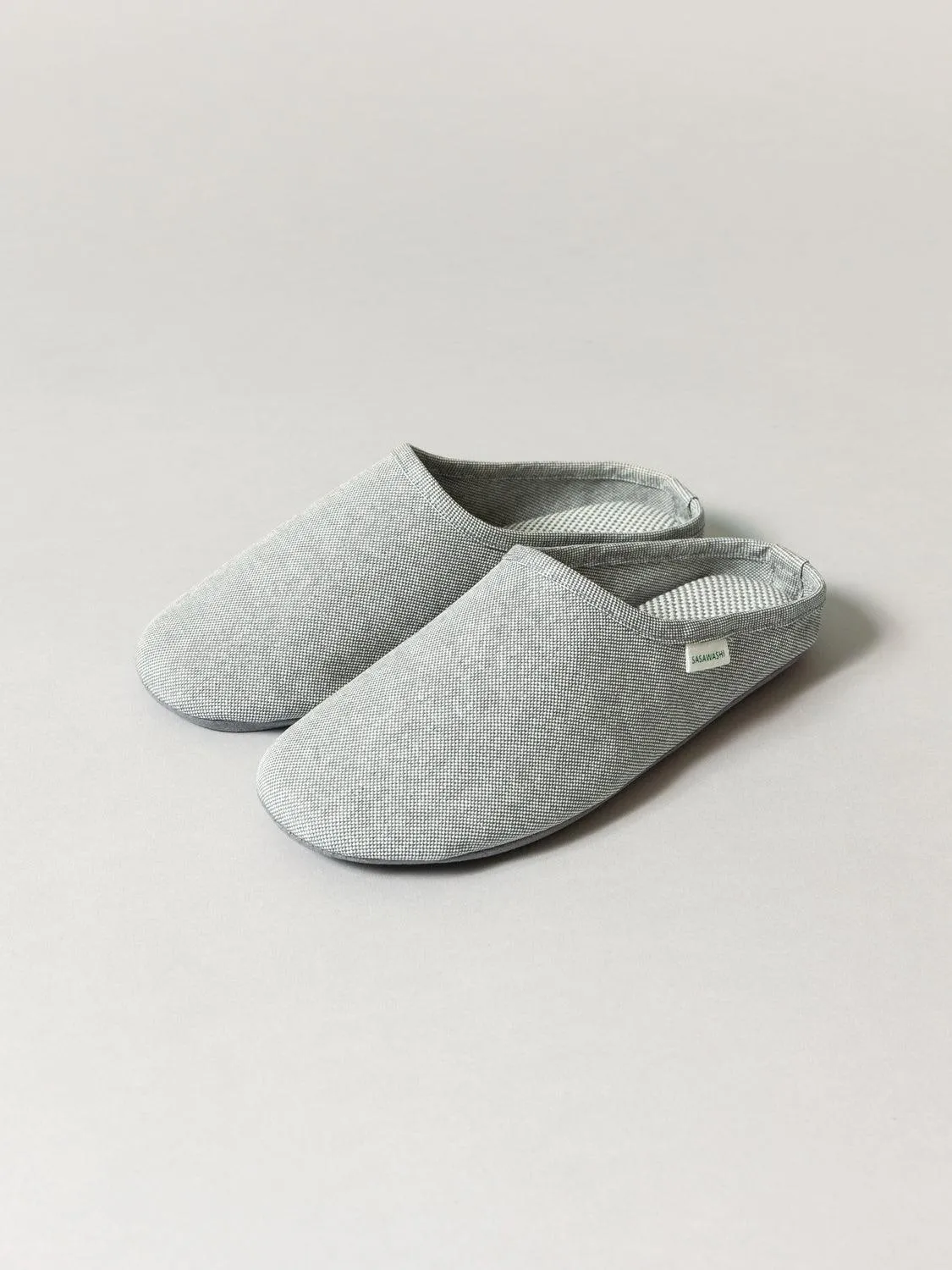 Sasawashi Japanese Room Shoes, Grey