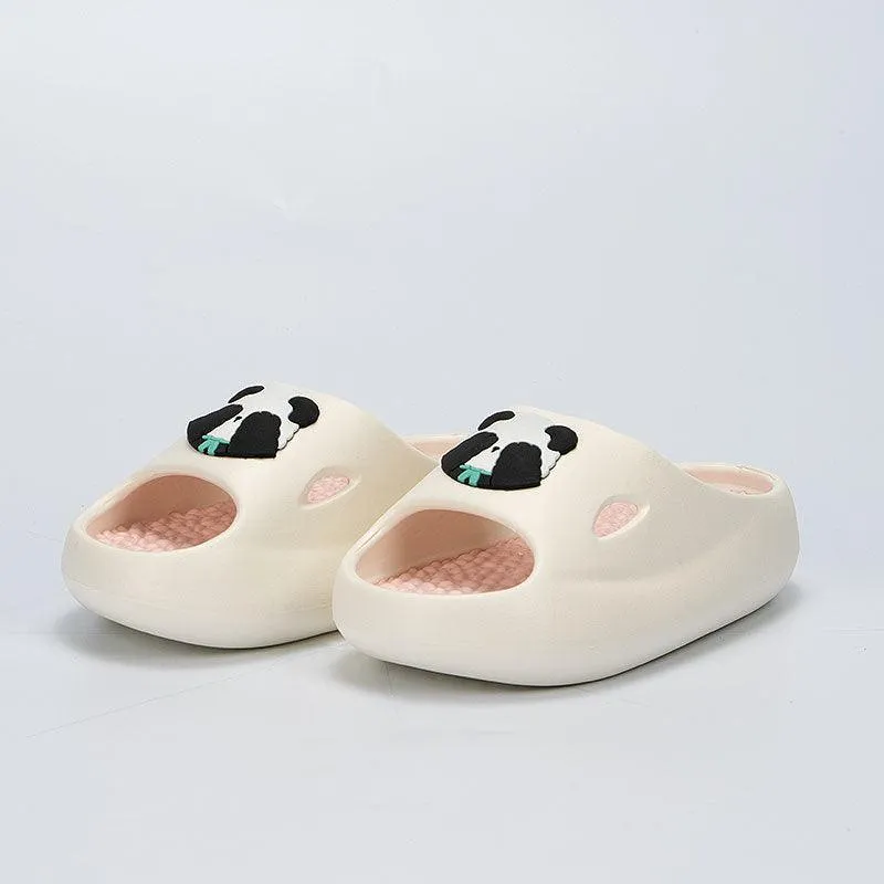 Slip-on Feeling Height Increasing Slippers Summer Outdoor Cartoon Platform Interior Home Slippers