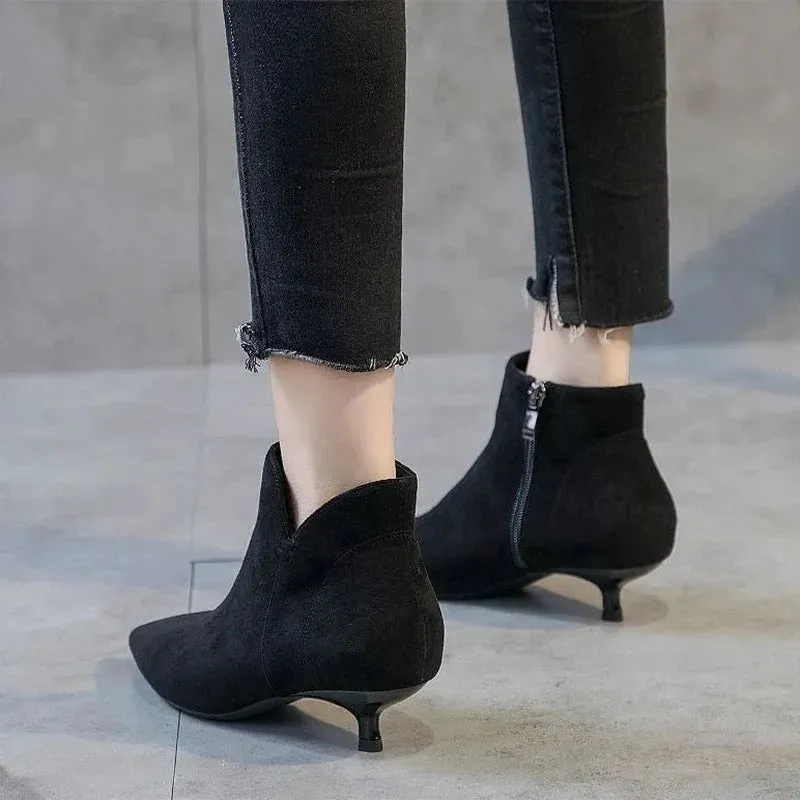 Small Heel Ankle Booties