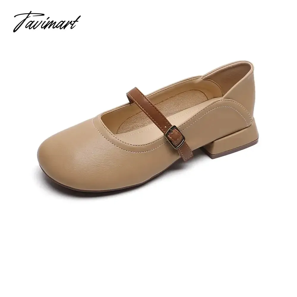 TAVIMART -  woman mary jane shoes fashion brand design work office and banquet Spring and Autumn Casual Outerwear Large size 41-43 low heel