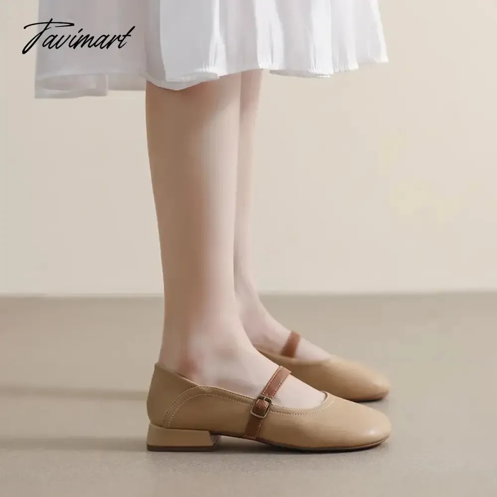 TAVIMART -  woman mary jane shoes fashion brand design work office and banquet Spring and Autumn Casual Outerwear Large size 41-43 low heel