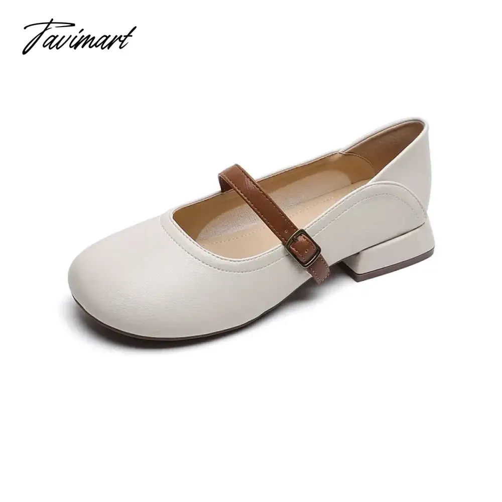 TAVIMART -  woman mary jane shoes fashion brand design work office and banquet Spring and Autumn Casual Outerwear Large size 41-43 low heel