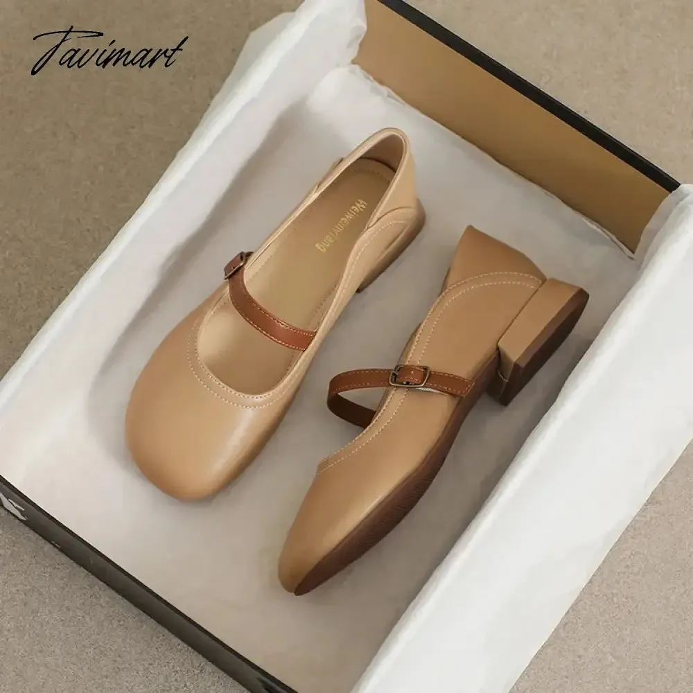 TAVIMART -  woman mary jane shoes fashion brand design work office and banquet Spring and Autumn Casual Outerwear Large size 41-43 low heel