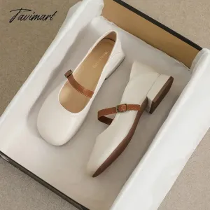 TAVIMART -  woman mary jane shoes fashion brand design work office and banquet Spring and Autumn Casual Outerwear Large size 41-43 low heel