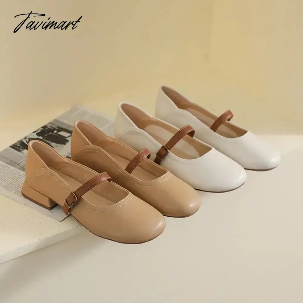 TAVIMART -  woman mary jane shoes fashion brand design work office and banquet Spring and Autumn Casual Outerwear Large size 41-43 low heel