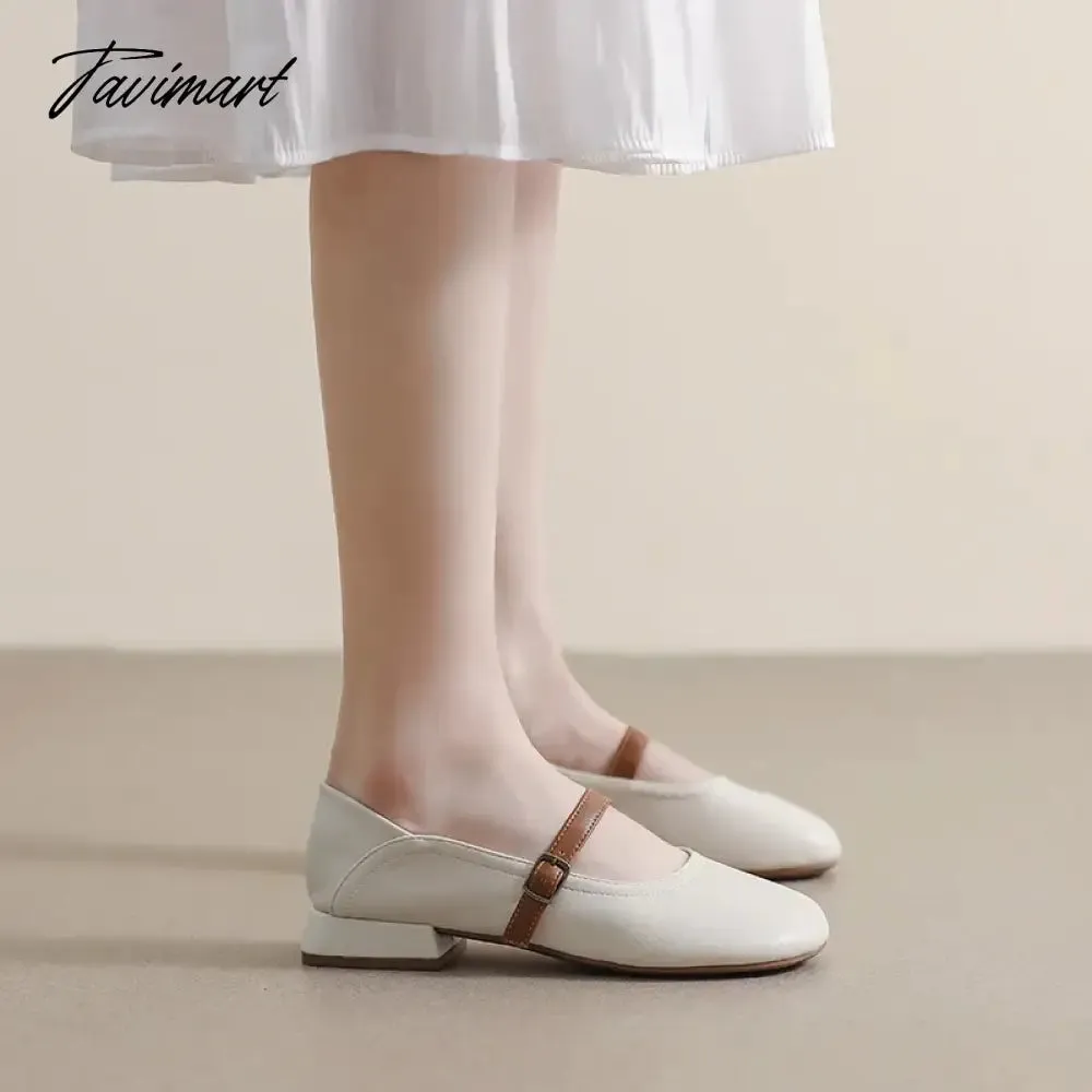 TAVIMART -  woman mary jane shoes fashion brand design work office and banquet Spring and Autumn Casual Outerwear Large size 41-43 low heel