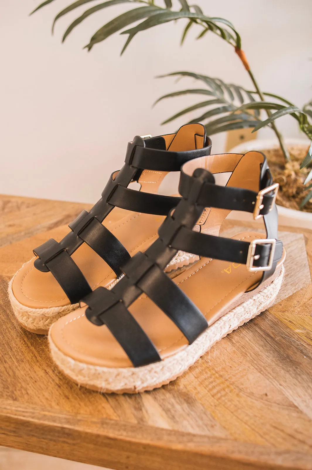 The Orphin Fisherman Platform Sandals - Black