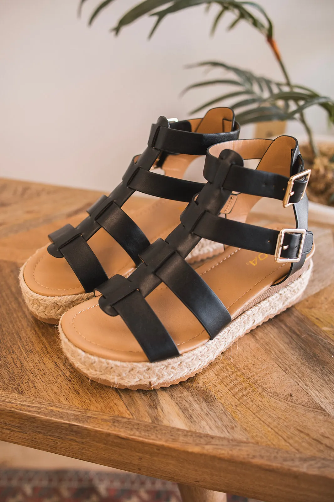 The Orphin Fisherman Platform Sandals - Black