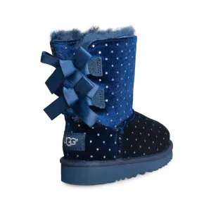 UGG Bailey Bow Starlight Navy Boots - Little Kid