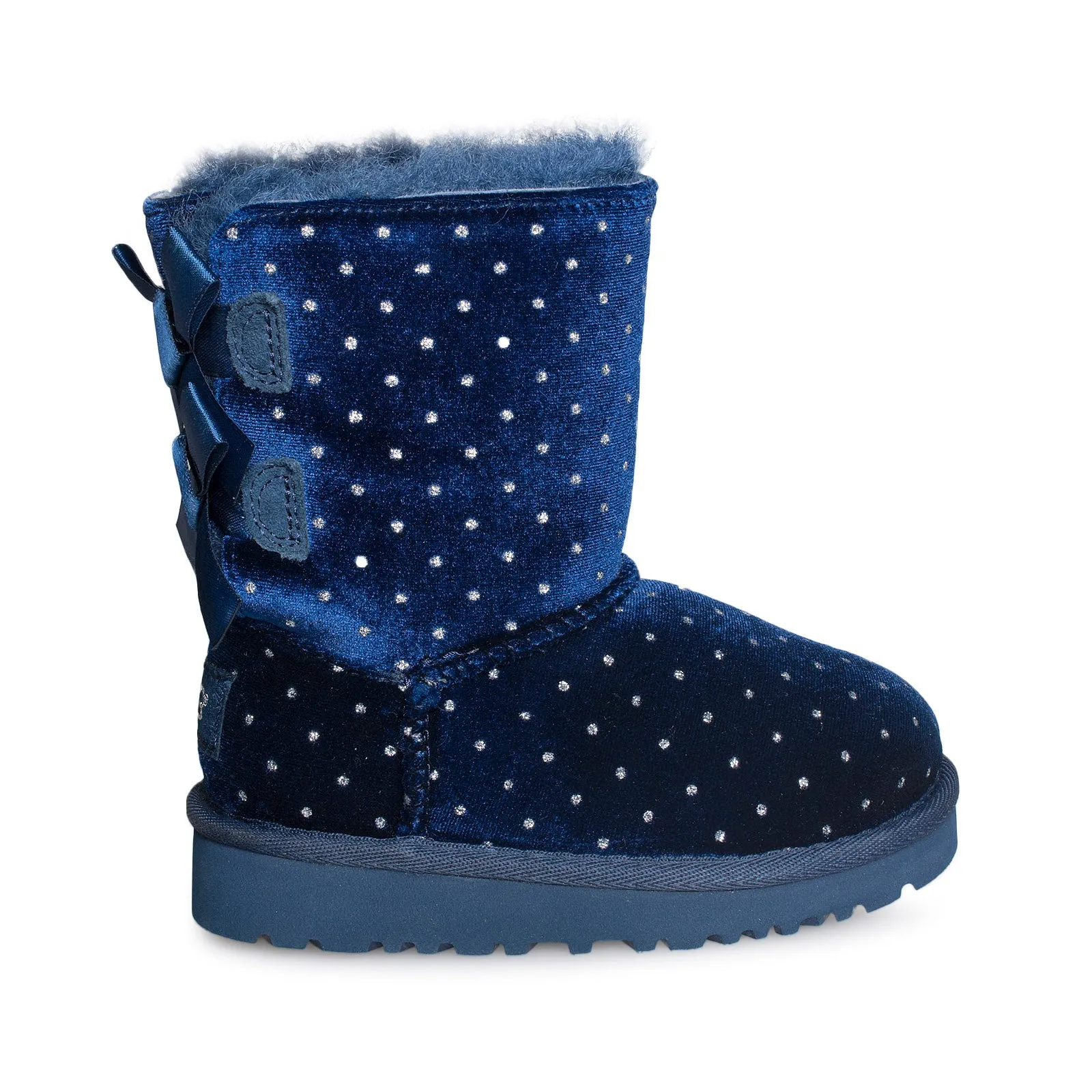 UGG Bailey Bow Starlight Navy Boots - Little Kid