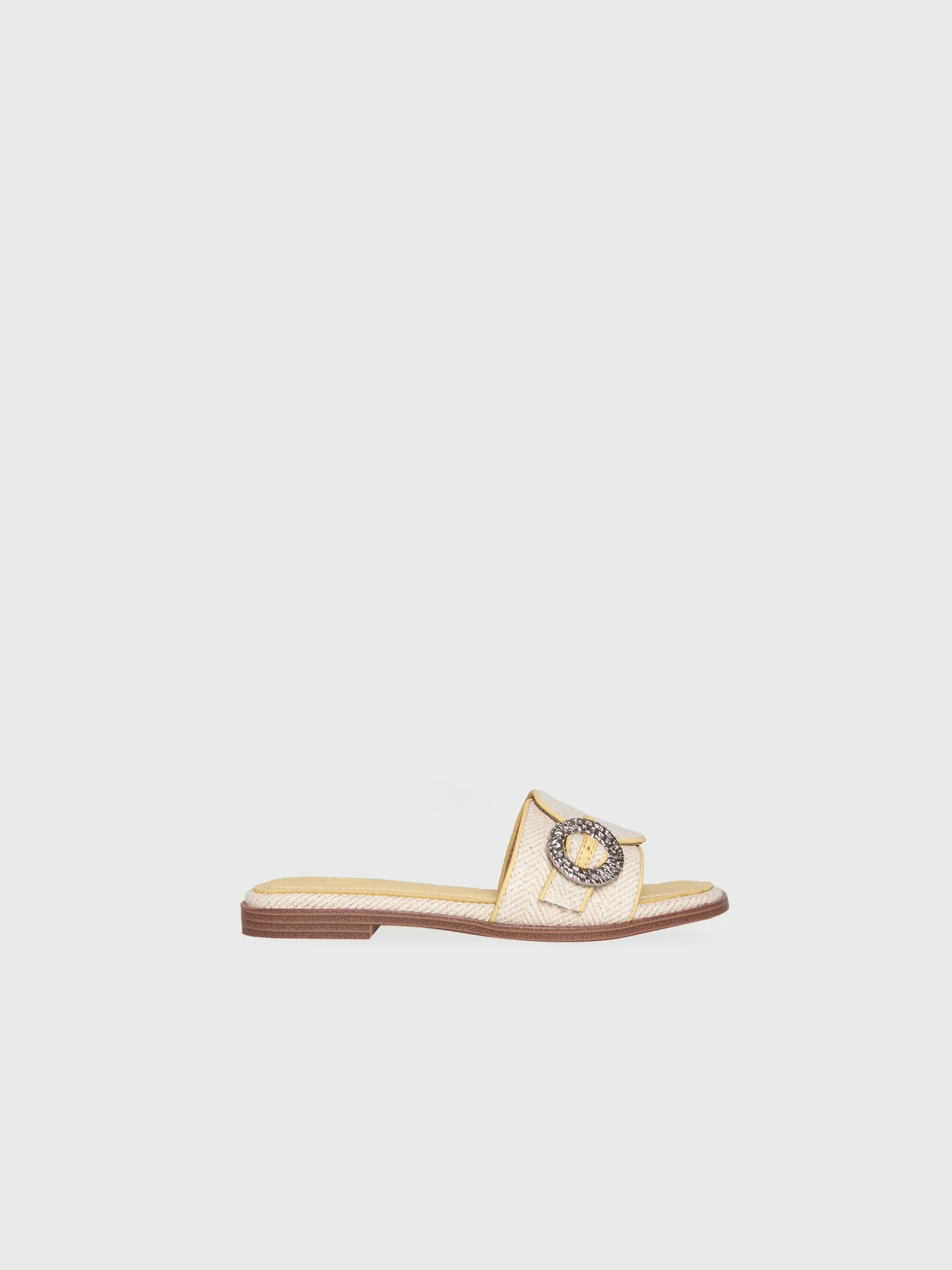 Weave Buckle Linen Sandals