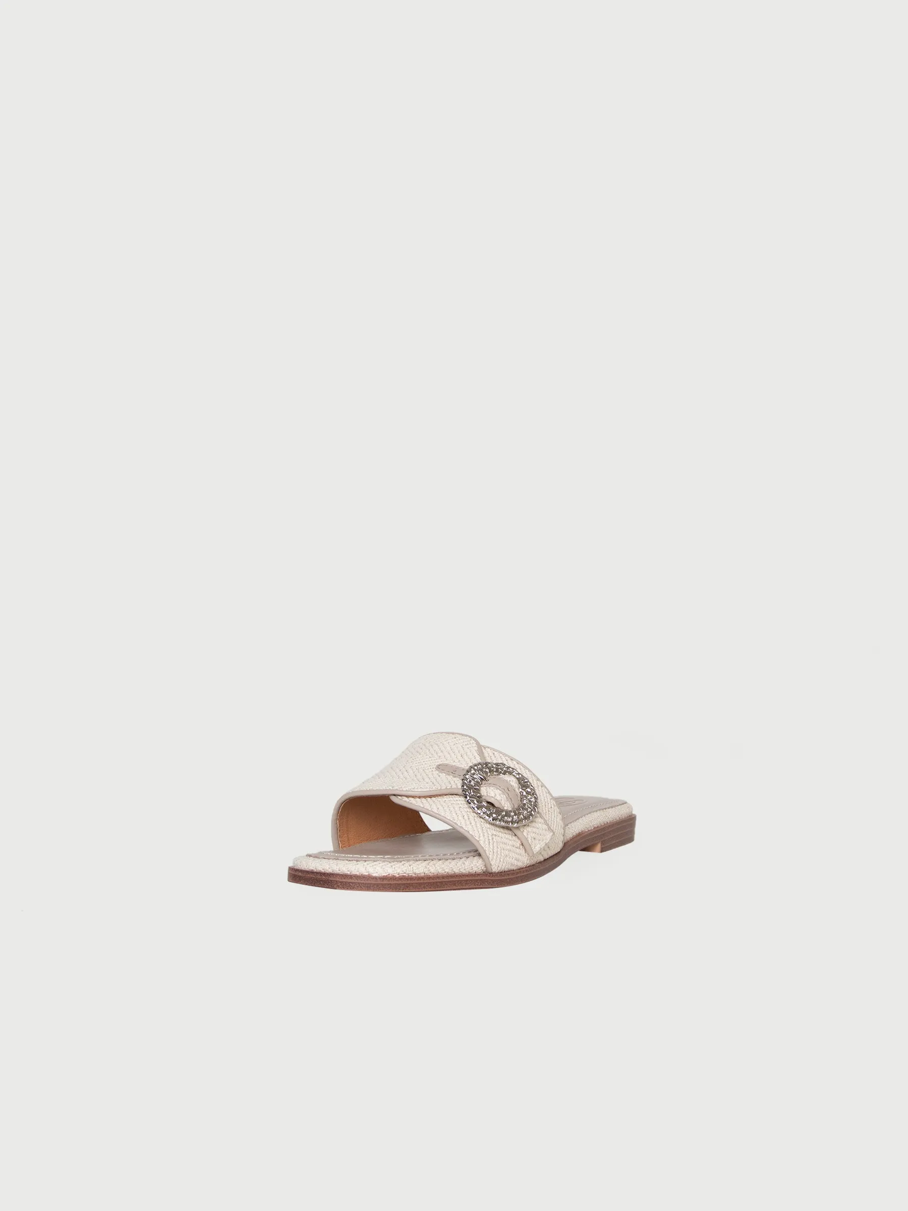 Weave Buckle Linen Sandals