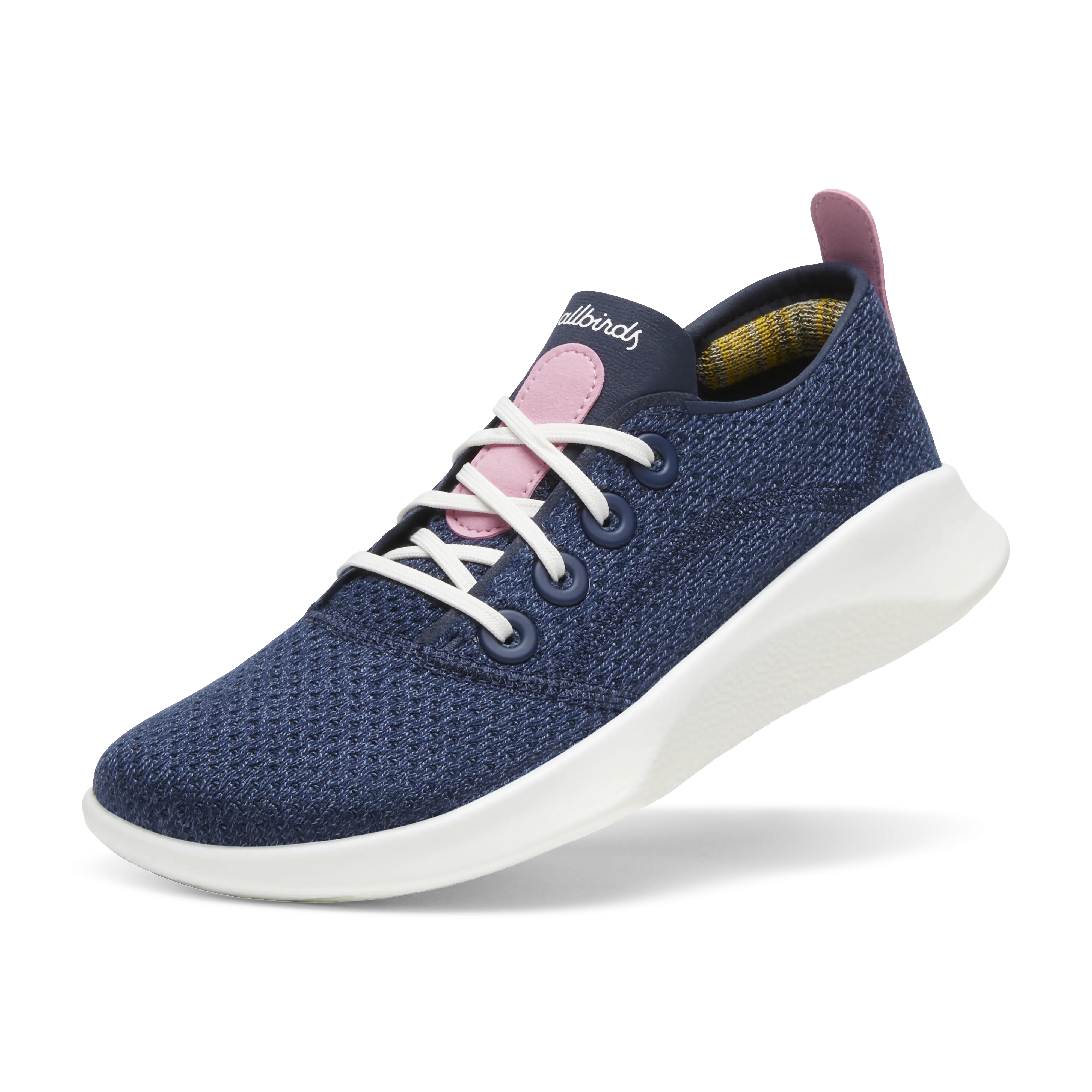 Women's SuperLight Tree Runners - Deep Navy/Basin Pink (Natural White Sole)