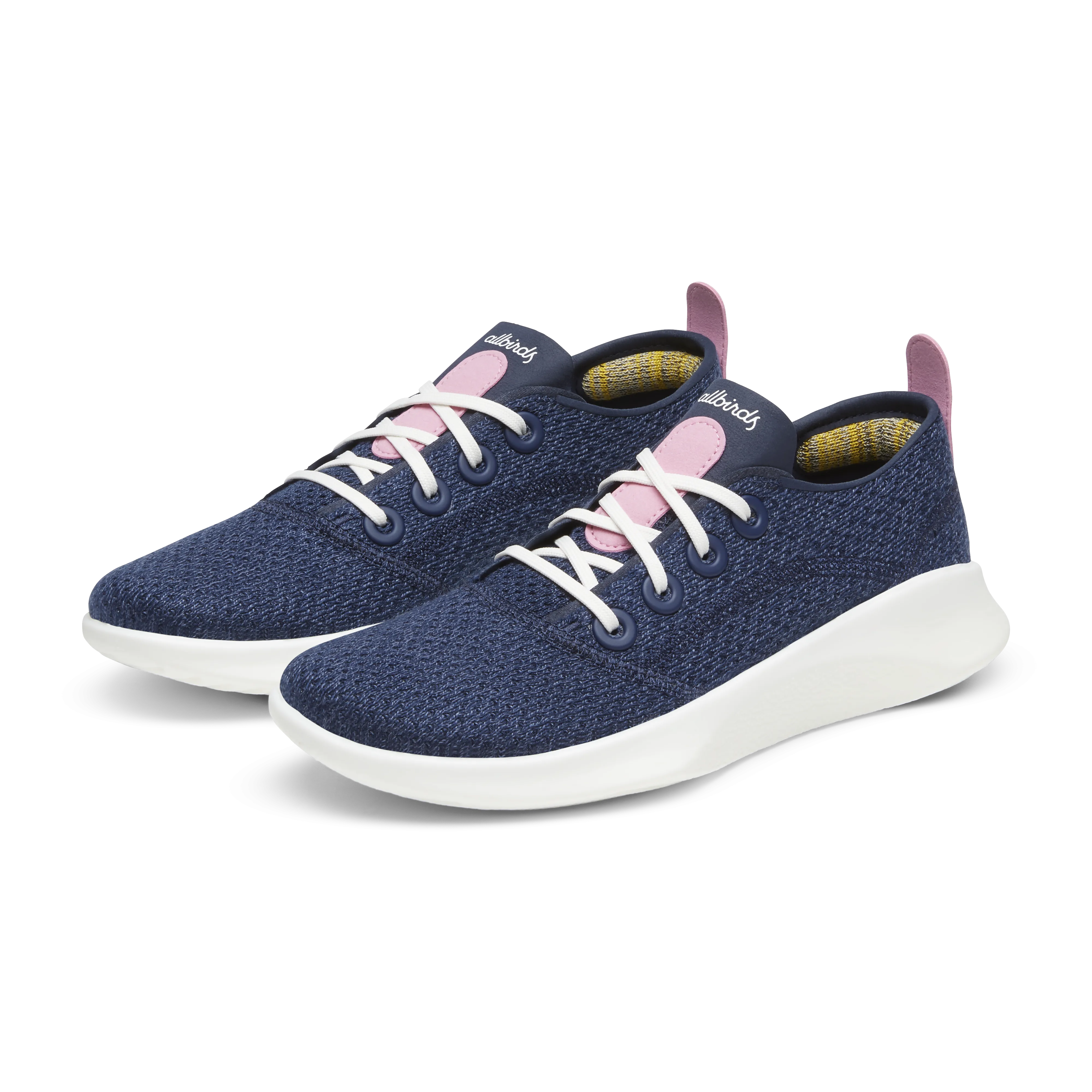 Women's SuperLight Tree Runners - Deep Navy/Basin Pink (Natural White Sole)